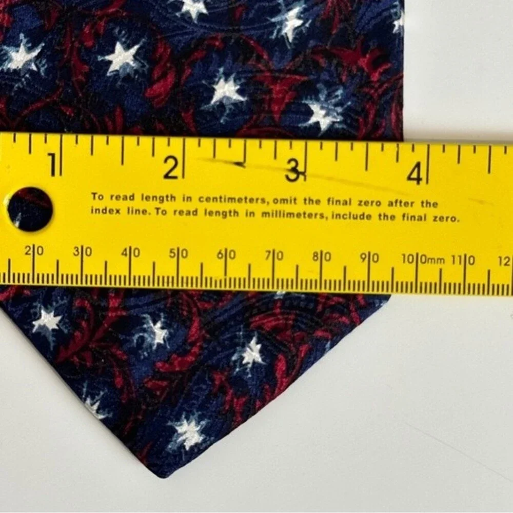 Christian Dior Silk Navy Red White Tie